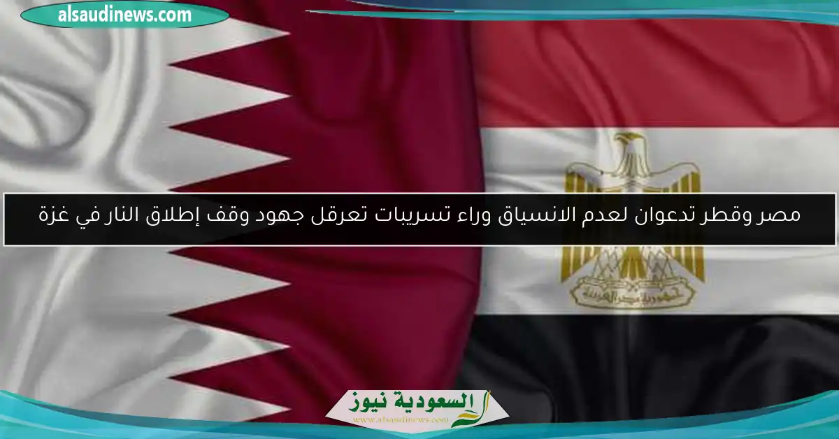 مصر وقطر تدعوان لعدم الانسياق وراء تسريبات تعرقل جهود وقف إطلاق النار في غزة