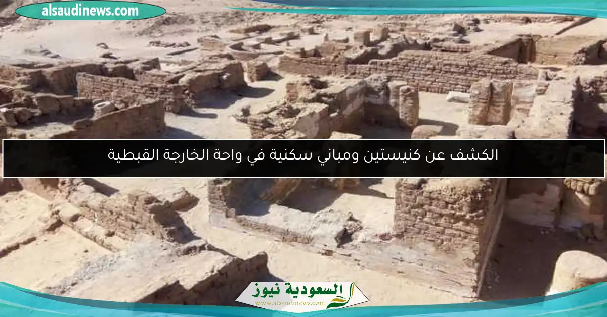 الكشف عن كنيستين ومباني سكنية في واحة الخارجة القبطية