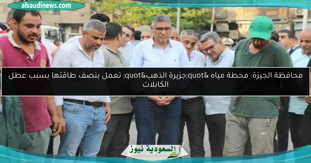 محافظة الجيزة: محطة مياه "جزيرة الذهب" تعمل بنصف طاقتها بسبب عطل الكابلات