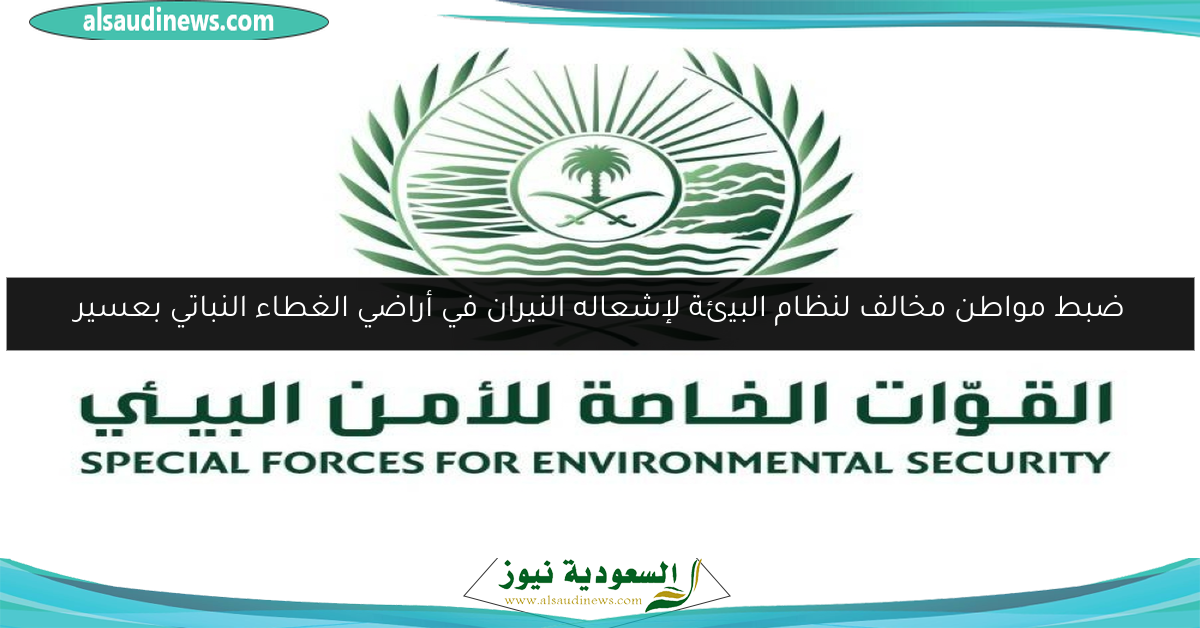 ضبط مواطن مخالف لنظام البيئة لإشعاله النيران في أراضي الغطاء النباتي بعسير