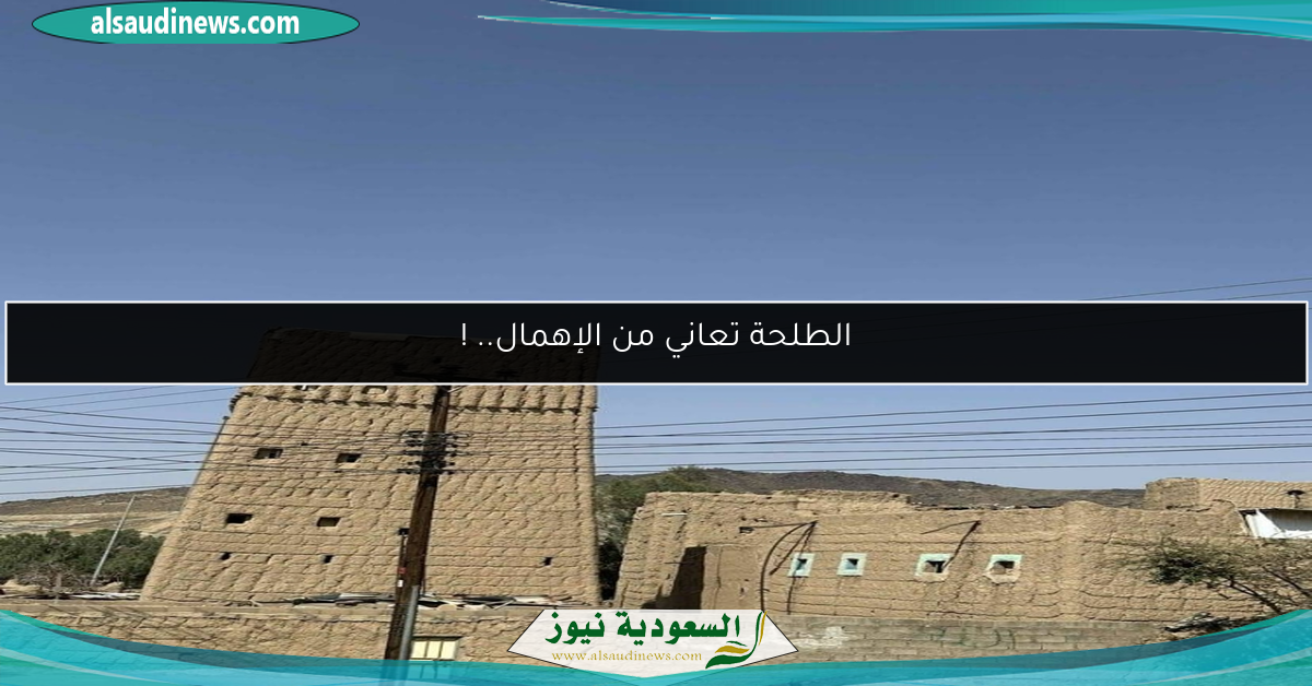 الطلحة تعاني من الإهمال.. !