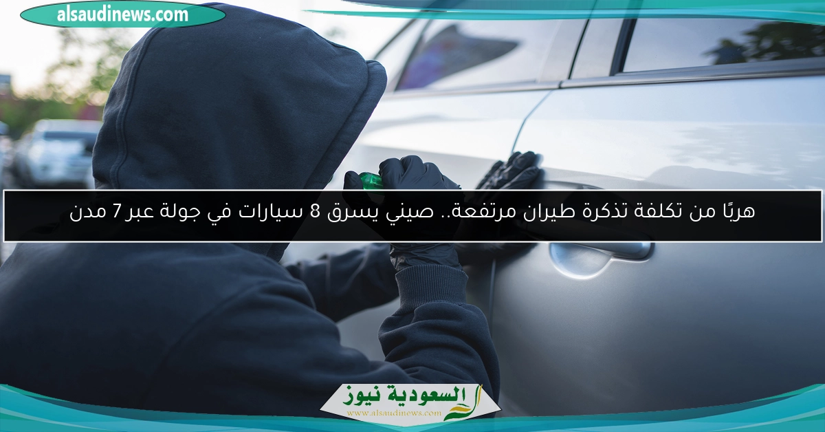 هربًا من تكلفة تذكرة طيران مرتفعة.. صيني يسرق 8 سيارات في جولة عبر 7 مدن