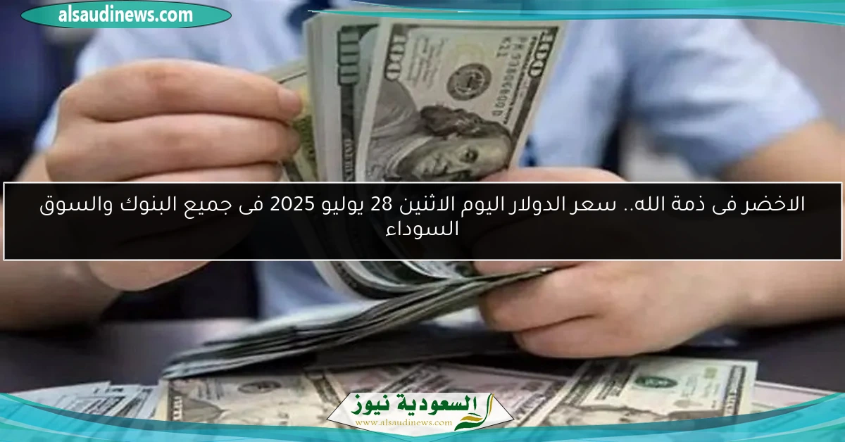 الاخضر فى ذمة الله.. سعر الدولار اليوم الاثنين 28 يوليو 2025 فى جميع البنوك والسوق السوداء