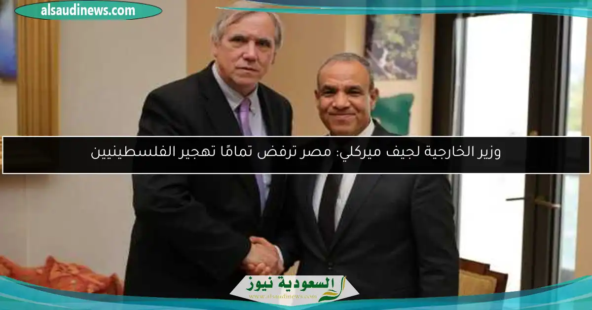 وزير الخارجية لجيف ميركلي: مصر ترفض تمامًا تهجير الفلسطينيين