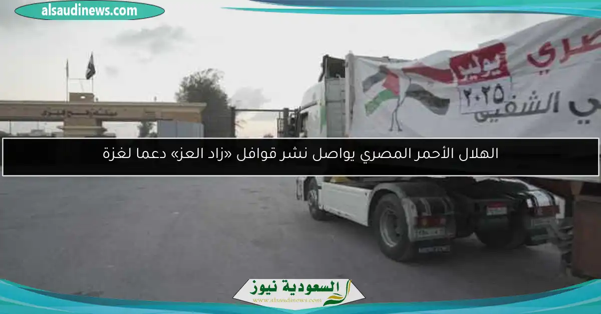 الهلال الأحمر المصري يواصل نشر قوافل «زاد العز» دعما لغزة