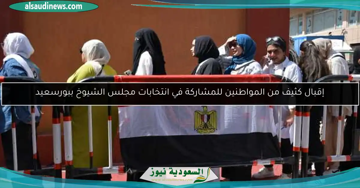 إقبال كثيف من المواطنين للمشاركة في انتخابات مجلس الشيوخ ببورسعيد