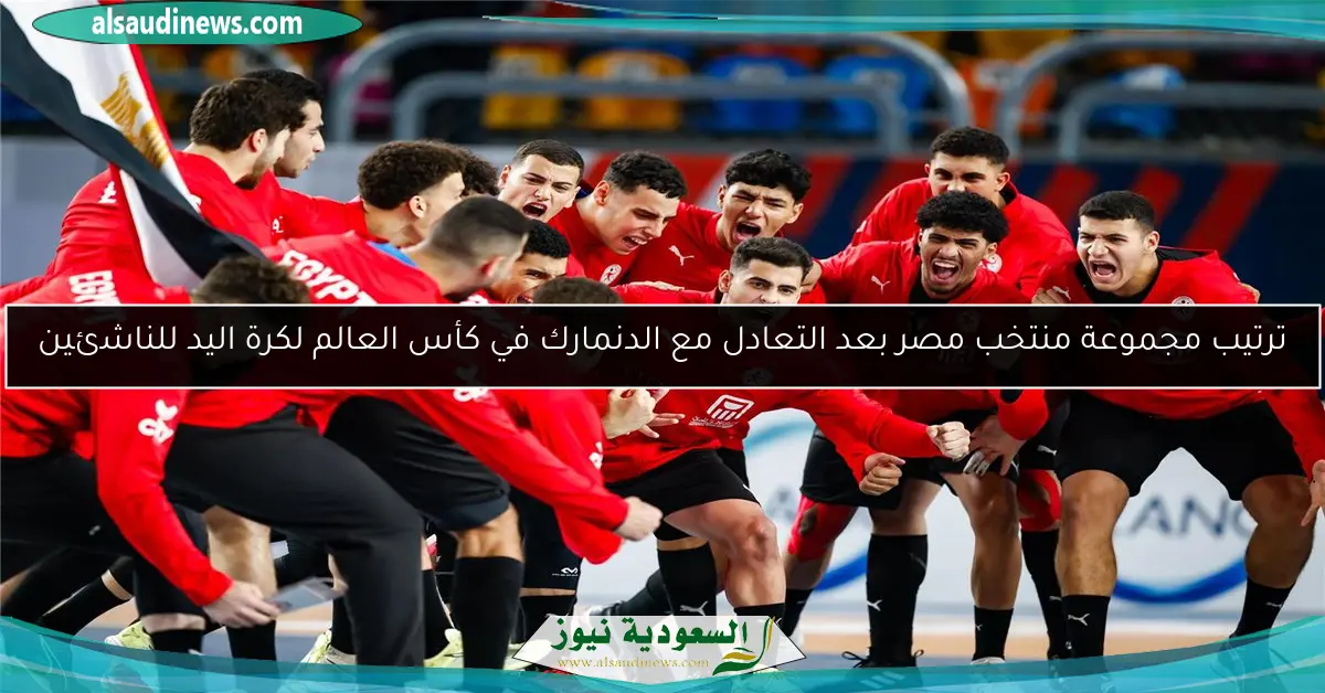 ترتيب مجموعة منتخب مصر بعد التعادل مع الدنمارك في كأس العالم لكرة اليد للناشئين