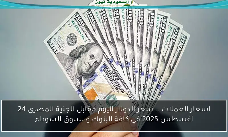 اسعار العملات .. سعر الدولار اليوم مقابل الجنية المصري 24 اغسطس 2025 في كافة البنوك والسوق السوداء