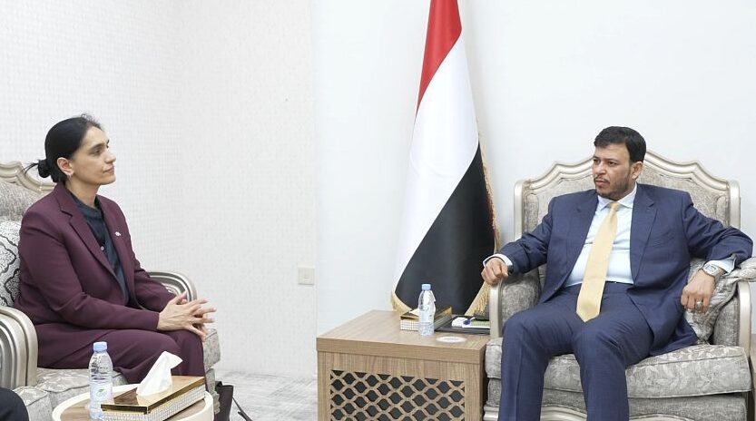 الدكتور عبدالله العليمي يناقش مع السفيرة البريطانية مستجدات الأوضاع في اليمن