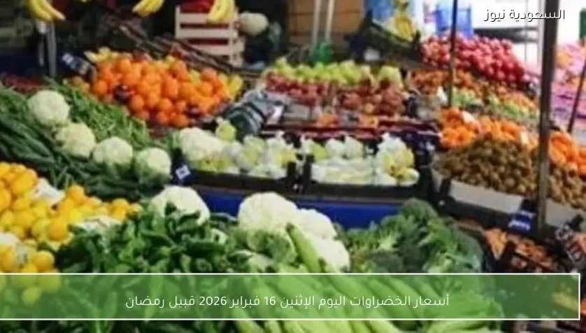 أسعار الخضراوات اليوم الإثنين 16 فبراير 2026 قبيل رمضان