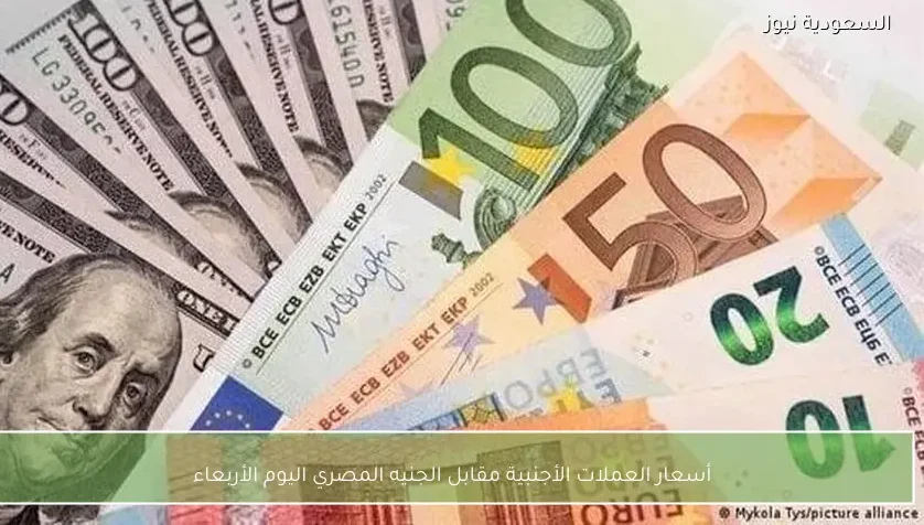 أسعار العملات الأجنبية مقابل الجنيه المصري اليوم الأربعاء