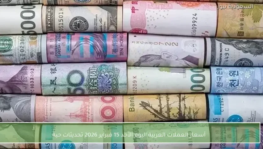 أسعار العملات العربية اليوم الأحد 15 فبراير 2026 تحديثات حية