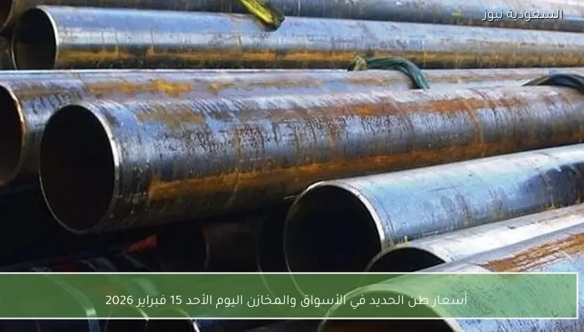 أسعار طن الحديد في الأسواق والمخازن اليوم الأحد 15 فبراير 2026