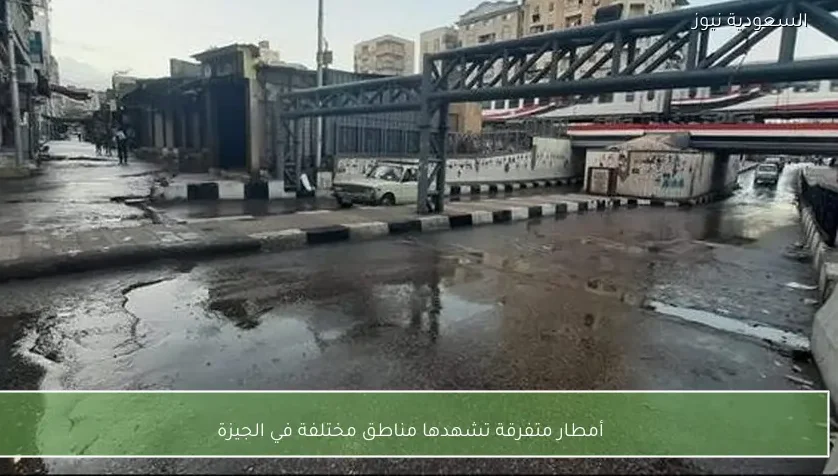 أمطار متفرقة تشهدها مناطق مختلفة في الجيزة