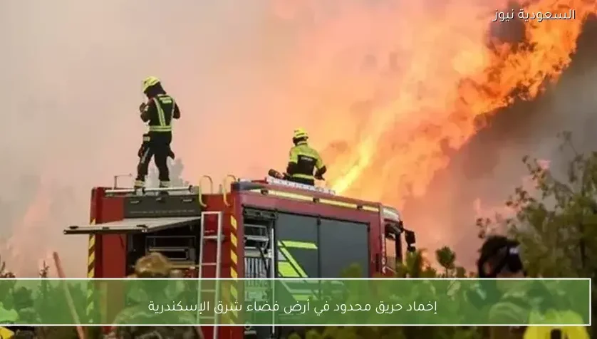 إخماد حريق محدود في أرض فضاء شرق الإسكندرية