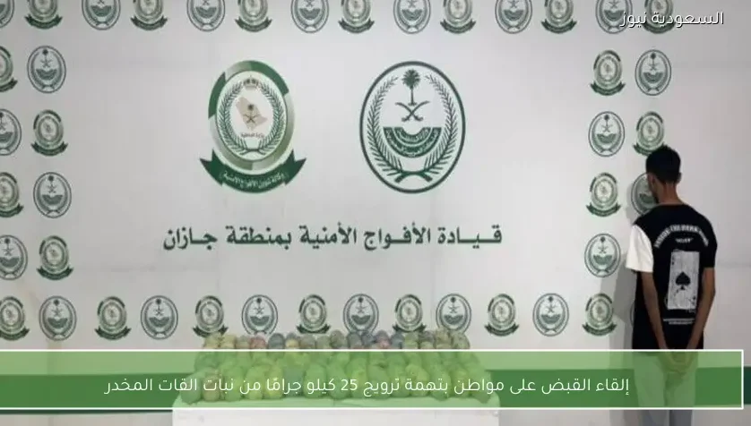 إلقاء القبض على مواطن بتهمة ترويج 25 كيلو جرامًا من نبات القات المخدر