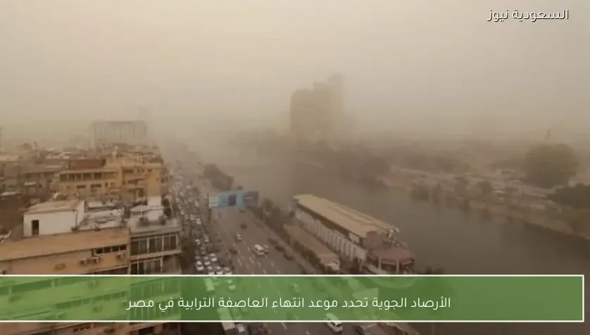 الأرصاد الجوية تحدد موعد انتهاء العاصفة الترابية في مصر