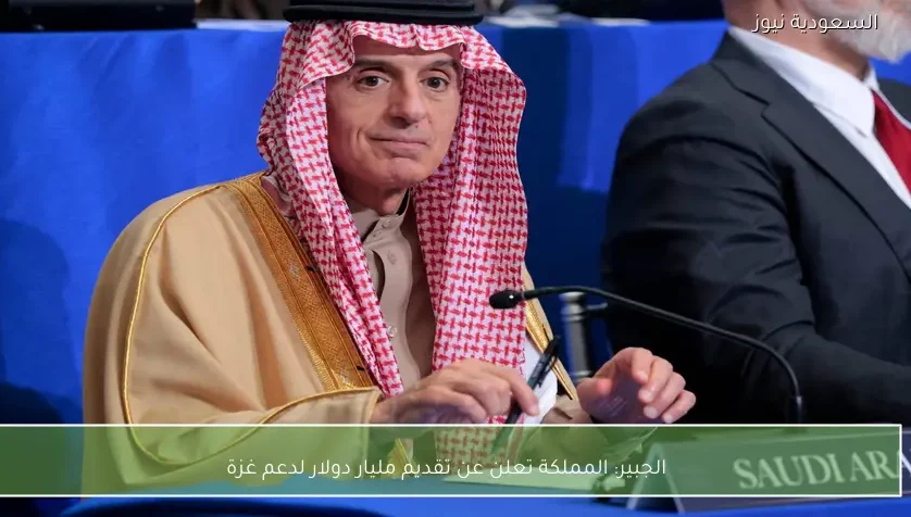 الجبير: المملكة تعلن عن تقديم مليار دولار لدعم غزة