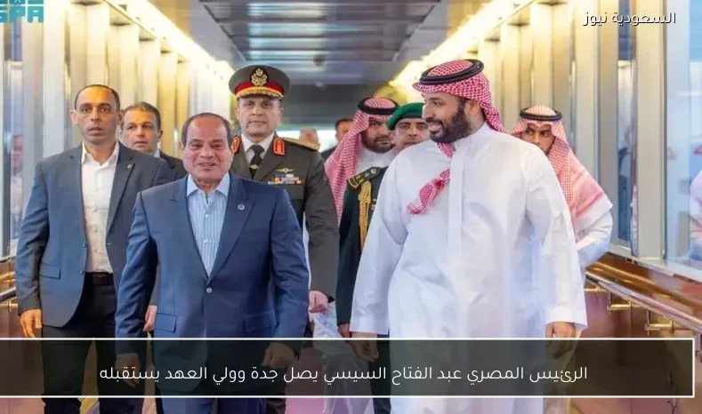 الرئيس المصري عبد الفتاح السيسي يصل جدة وولي العهد يستقبله