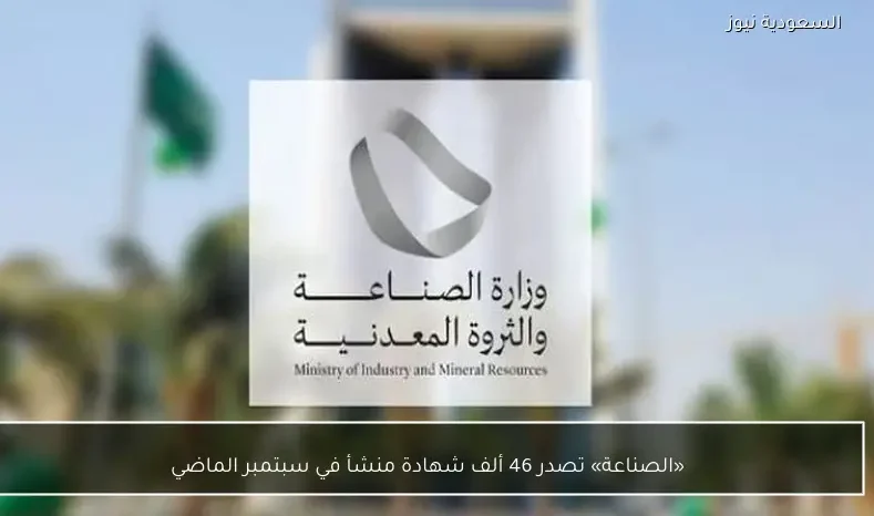 «الصناعة» تصدر 46 ألف شهادة منشأ في سبتمبر الماضي