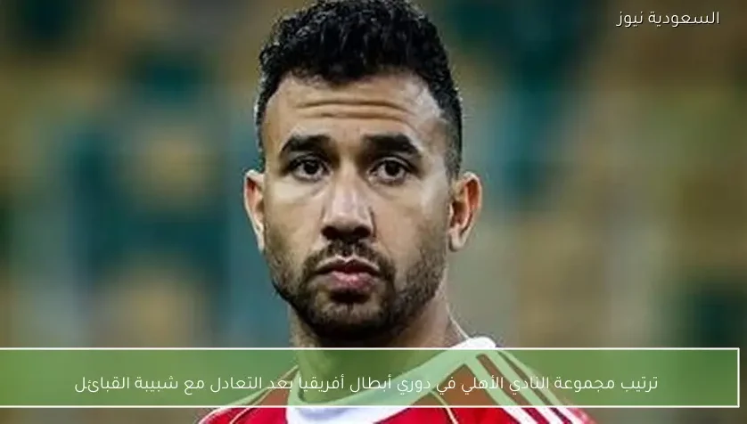 ترتيب مجموعة النادي الأهلي في دوري أبطال أفريقيا بعد التعادل مع شبيبة القبائل