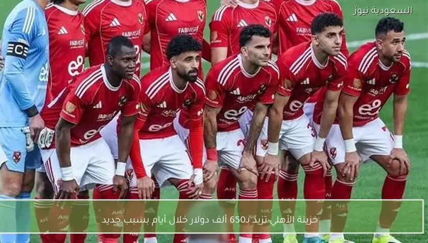 خزينة الأهلي تزيد بـ650 ألف دولار خلال أيام بسبب جديد