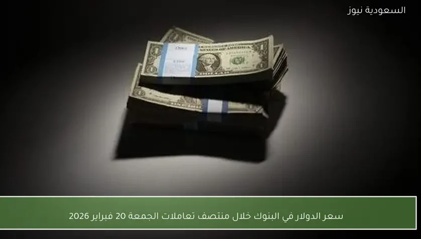 سعر الدولار في البنوك خلال منتصف تعاملات الجمعة 20 فبراير 2026