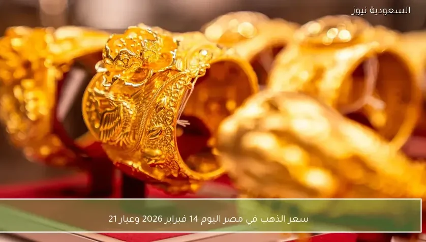 سعر الذهب في مصر اليوم 14 فبراير 2026 وعيار 21