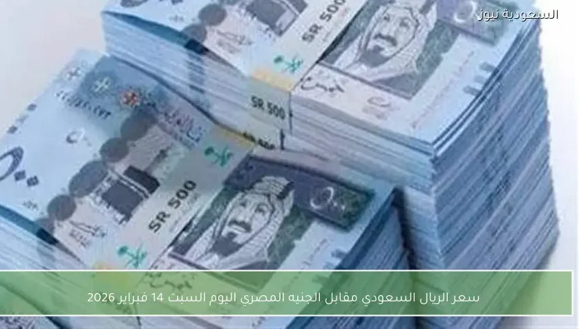 سعر الريال السعودي مقابل الجنيه المصري اليوم السبت 14 فبراير 2026