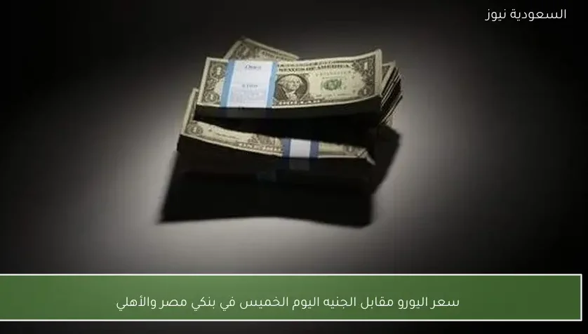 سعر اليورو مقابل الجنيه اليوم الخميس في بنكي مصر والأهلي