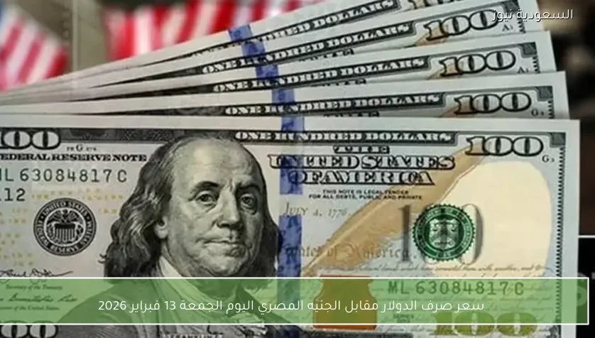 سعر صرف الدولار مقابل الجنيه المصري اليوم الجمعة 13 فبراير 2026