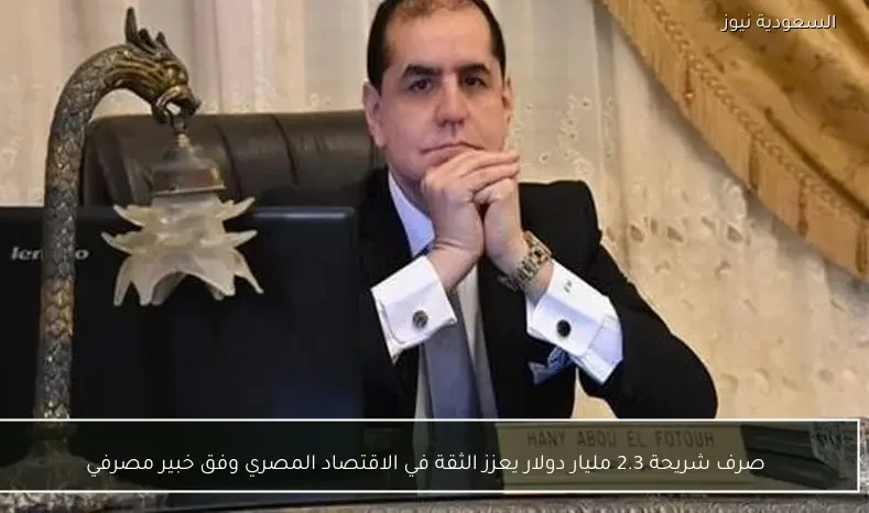 صرف شريحة 2.3 مليار دولار يعزز الثقة في الاقتصاد المصري وفق خبير مصرفي