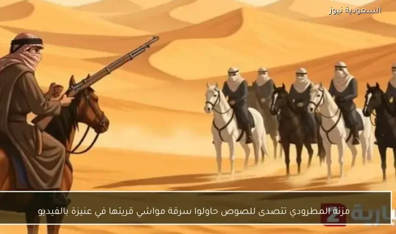 مزنة المطرودي تتصدى للصوص حاولوا سرقة مواشي قريتها في عنيزة بالفيديو