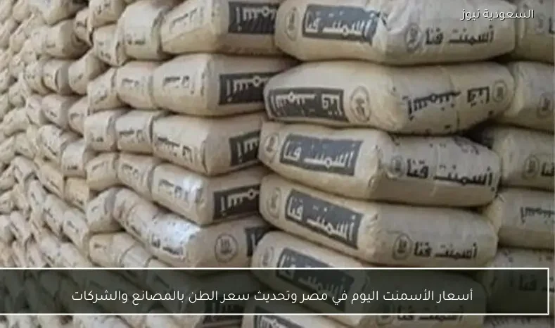أسعار الأسمنت اليوم في مصر وتحديث سعر الطن بالمصانع والشركات
