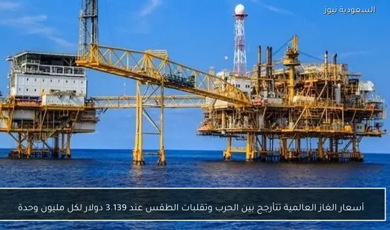 أسعار الغاز العالمية تتأرجح بين الحرب وتقلبات الطقس عند 3.139 دولار لكل مليون وحدة