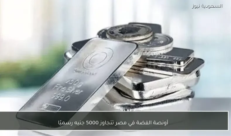 أونصة الفضة في مصر تتجاوز 5000 جنيه رسميًا