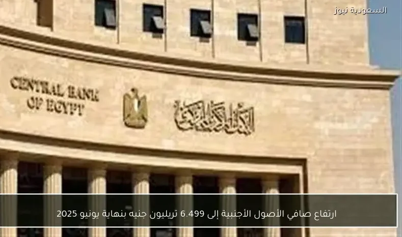 ارتفاع صافي الأصول الأجنبية إلى 6.499 تريليون جنيه بنهاية يونيو 2025