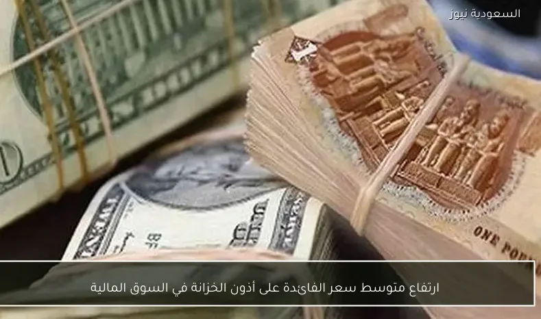 ارتفاع متوسط سعر الفائدة على أذون الخزانة في السوق المالية