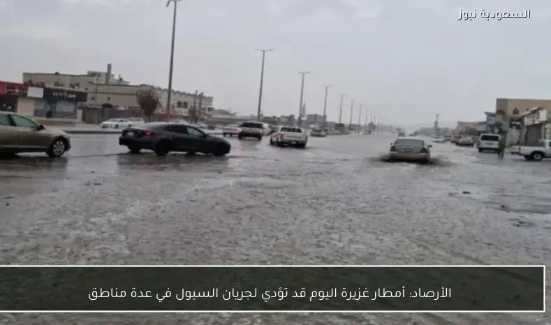 الأرصاد: أمطار غزيرة اليوم قد تؤدي لجريان السيول في عدة مناطق