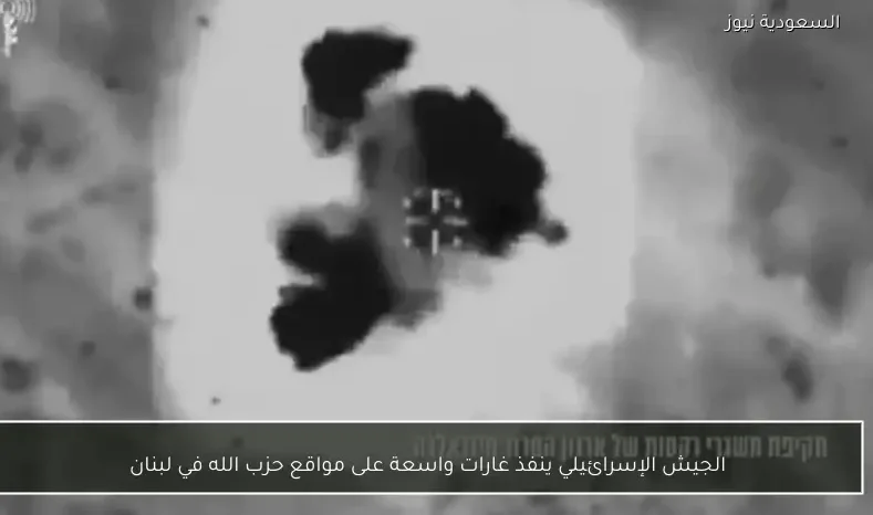 الجيش الإسرائيلي ينفذ غارات واسعة على مواقع حزب الله في لبنان