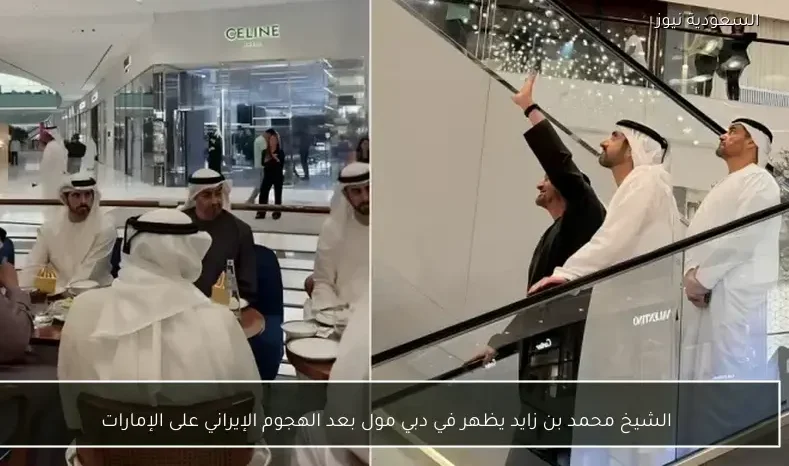 الشيخ محمد بن زايد يظهر في دبي مول بعد الهجوم الإيراني على الإمارات