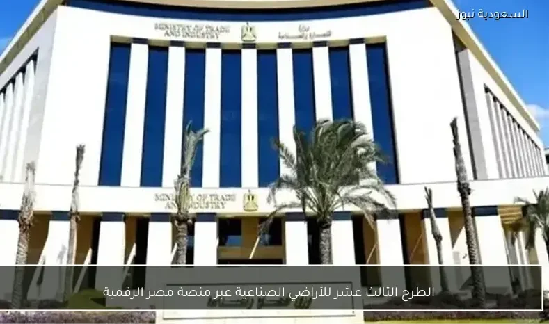 الطرح الثالث عشر للأراضي الصناعية عبر منصة مصر الرقمية