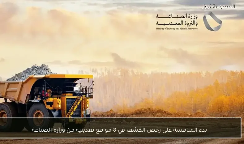 بدء المنافسة على رخص الكشف في 8 مواقع تعدينية من وزارة الصناعة