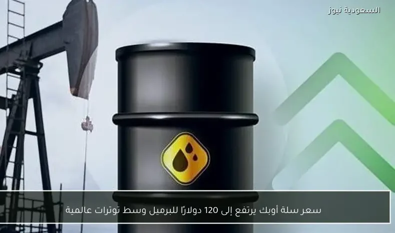 سعر سلة أوبك يرتفع إلى 120 دولارًا للبرميل وسط توترات عالمية