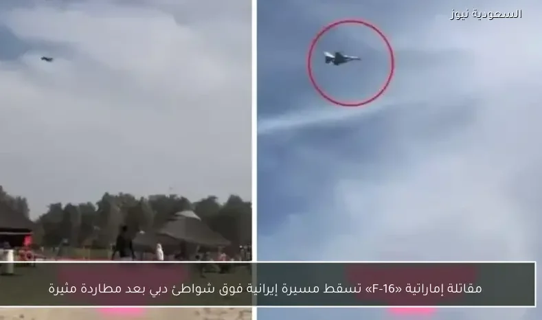 مقاتلة إماراتية «F-16» تسقط مسيرة إيرانية فوق شواطئ دبي بعد مطاردة مثيرة